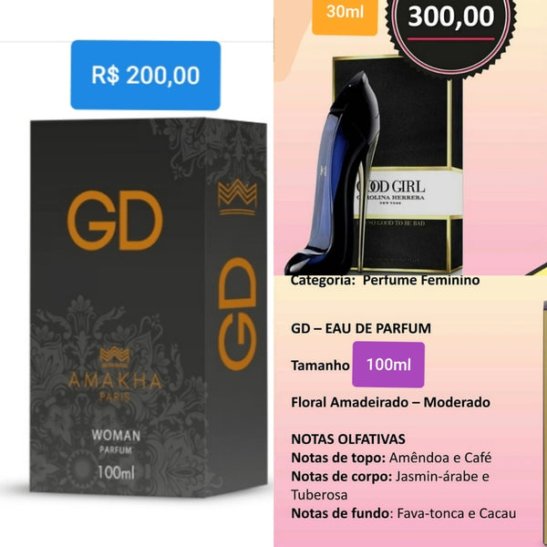 Perfume  Gb Fem -  100ml  (good Girl Da Carolina Herrera)
