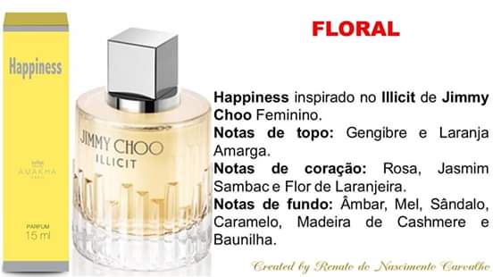 Perfume Happiness Fem - Parfum 15ml (Jimmy Choo Illicit)