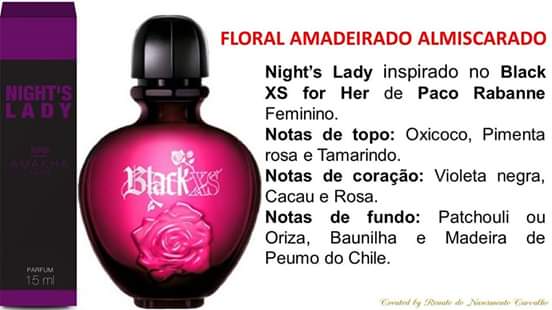 Perfume Night's Lady Fem -  15ml (black Xs)